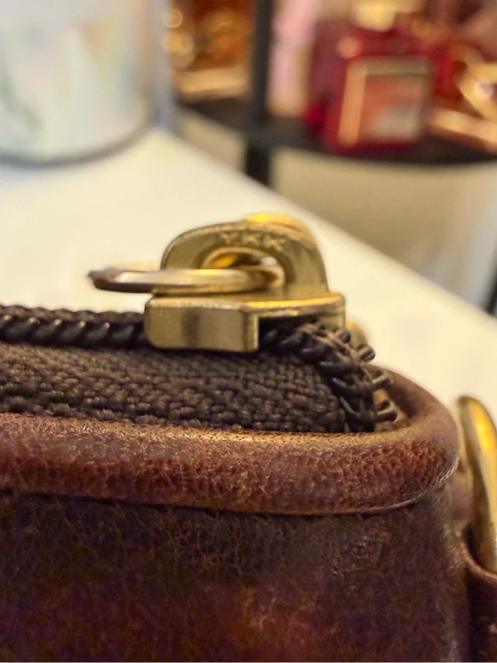 🤎 Vintage Coach Leather Wristlet